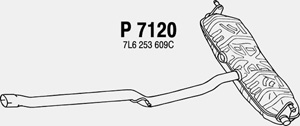 Rear muffler in the group Exhaust parts / Exhaust muffler & kits at  Professional Parts Sweden AB (P7120)