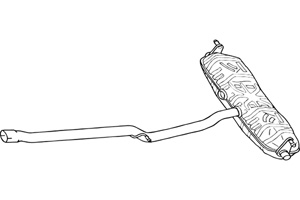 Rear muffler in the group Exhaust parts / Exhaust muffler & kits at  Professional Parts Sweden AB (P7121)