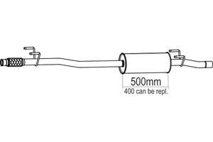 Intermediate muffler in the group  at  Professional Parts Sweden AB (P7138)
