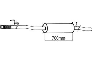 Intermediate muffler i gruppen Tillflligt dolda artiklar hos  Professional Parts Sweden AB (P7140)