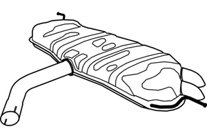 Rear muffler in the group  at  Professional Parts Sweden AB (P7147)