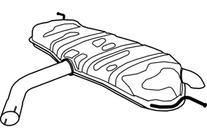 Rear muffler in the group  at  Professional Parts Sweden AB (P7149)