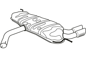 Rear muffler in the group Exhaust parts / Exhaust muffler & kits at  Professional Parts Sweden AB (P7155)