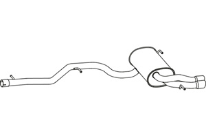 Rear muffler in the group  at  Professional Parts Sweden AB (P7158)