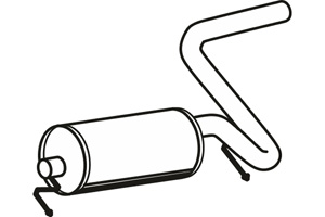 Intermediate muffler in the group  at  Professional Parts Sweden AB (P7165)