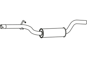 Intermediate muffler in the group  at  Professional Parts Sweden AB (P7188)
