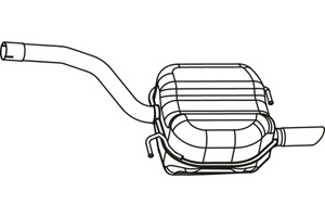 Rear muffler i gruppen Tillflligt dolda artiklar hos  Professional Parts Sweden AB (P7189)