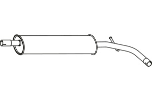 Intermediate muffler in the group  at  Professional Parts Sweden AB (P7196)