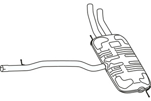 Rear muffler in the group Exhaust parts / Exhaust muffler & kits at  Professional Parts Sweden AB (P72004)