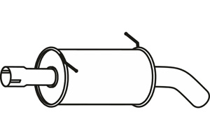 Rear muffler in the group Exhaust parts / Exhaust muffler & kits at  Professional Parts Sweden AB (P72008)