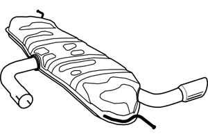 Rear muffler in the group Exhaust parts / Exhaust muffler & kits at  Professional Parts Sweden AB (P72010)