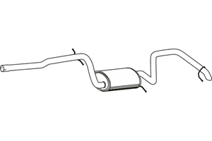 Intermediate muffler in the group Exhaust parts / Exhaust muffler & kits at  Professional Parts Sweden AB (P72020)