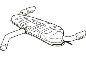 Rear muffler in the group Exhaust parts / Exhaust muffler & kits at  Professional Parts Sweden AB (P72021)