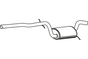 Intermediate muffler in the group Exhaust parts / Exhaust muffler & kits at  Professional Parts Sweden AB (P72028)