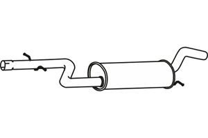 Intermediate muffler in the group Exhaust parts / Exhaust muffler & kits at  Professional Parts Sweden AB (P72032)