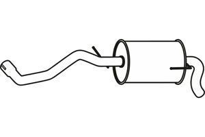 Rear muffler i gruppen Tillflligt dolda artiklar hos  Professional Parts Sweden AB (P72039)