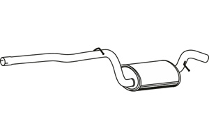 Intermediate muffler in the group Exhaust parts / Exhaust muffler & kits at  Professional Parts Sweden AB (P72044)