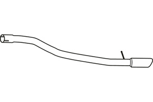 Rear pipe in the group Exhaust parts / Exhaust muffler & kits at  Professional Parts Sweden AB (P72046)