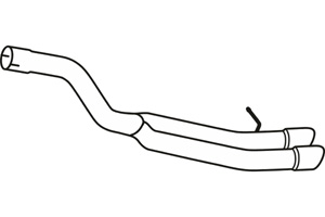 Rear pipe in the group Exhaust parts / Exhaust muffler & kits at  Professional Parts Sweden AB (P72050)