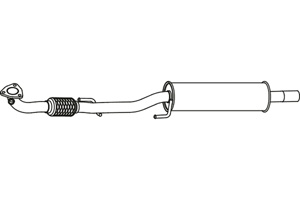 Front muffler in the group  at  Professional Parts Sweden AB (P72057)