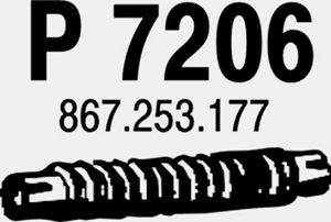 Intermediate pipe in the group  at  Professional Parts Sweden AB (P7206)