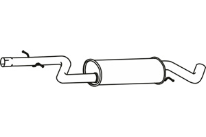 Intermediate muffler in the group Exhaust parts / Exhaust muffler & kits at  Professional Parts Sweden AB (P72062)