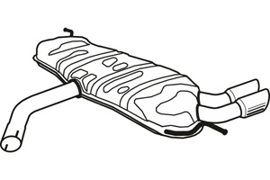 Rear muffler in the group Exhaust parts / Exhaust muffler & kits at  Professional Parts Sweden AB (P72063)