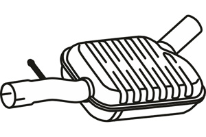 Intermediate muffler in the group  at  Professional Parts Sweden AB (P72068)