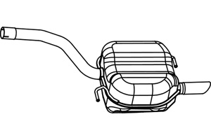 Rear muffler in the group  at  Professional Parts Sweden AB (P72098)