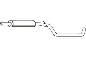 Intermediate muffler in the group Exhaust parts / Exhaust muffler & kits at  Professional Parts Sweden AB (P72101)