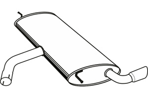 Rear muffler in the group Exhaust parts / Exhaust muffler & kits at  Professional Parts Sweden AB (P72104)