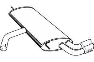 Rear muffler in the group Exhaust parts / Exhaust muffler & kits at  Professional Parts Sweden AB (P72107)