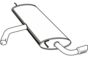 Rear muffler in the group Exhaust parts / Exhaust muffler & kits at  Professional Parts Sweden AB (P72108)