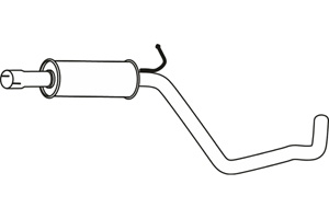 Intermediate muffler in the group Exhaust parts / Exhaust muffler & kits at  Professional Parts Sweden AB (P72116)