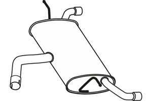 Rear muffler in the group Exhaust parts / Exhaust muffler & kits at  Professional Parts Sweden AB (P72117)