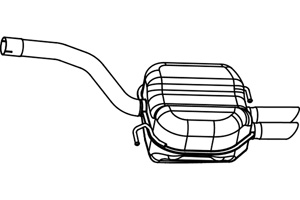 Rear muffler in the group Exhaust parts / Exhaust muffler & kits at  Professional Parts Sweden AB (P72122)