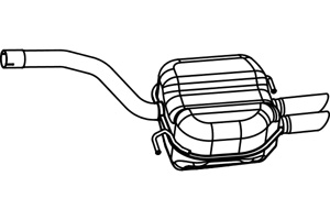 Rear muffler in the group Exhaust parts / Exhaust muffler & kits at  Professional Parts Sweden AB (P72129)