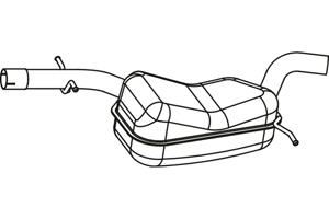 Intermediate muffler in the group Exhaust parts / Exhaust muffler & kits at  Professional Parts Sweden AB (P72131)
