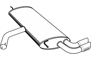 Rear muffler in the group Exhaust parts / Exhaust muffler & kits at  Professional Parts Sweden AB (P72152)