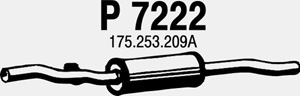 Intermediate muffler in the group  at  Professional Parts Sweden AB (P7222)