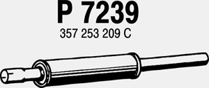 Intermediate muffler in the group  at  Professional Parts Sweden AB (P7239)