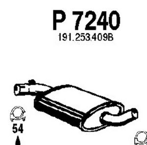 Intermediate muffler in the group  at  Professional Parts Sweden AB (P7240)