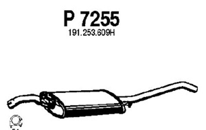 Rear muffler in the group  at  Professional Parts Sweden AB (P7255)