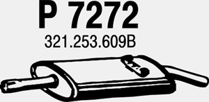 Rear muffler in the group  at  Professional Parts Sweden AB (P7272)