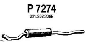 Intermediate muffler in the group  at  Professional Parts Sweden AB (P7274)