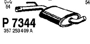 Intermediate muffler in the group  at  Professional Parts Sweden AB (P7344)