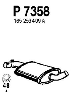 Intermediate muffler in the group  at  Professional Parts Sweden AB (P7358)