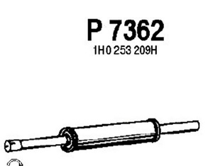 Intermediate muffler in the group  at  Professional Parts Sweden AB (P7362)