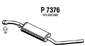 Intermediate muffler in the group  at  Professional Parts Sweden AB (P7376)