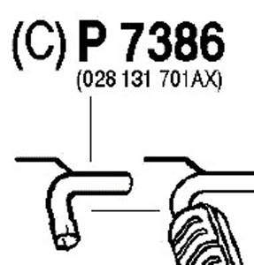 Intermediate muffler in the group  at  Professional Parts Sweden AB (P7386)